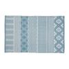 Home Furnishings By Larry Traverso HF by LT Mila Multi-Weave Indoor/Outdoor Area Rug, 24 x 40 inches, Durable PET Fiber, Easy to Clean, Teal, TR0806 view 1