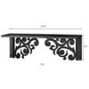 Touch of Class Noble Scrolls Metal Wall Shelf | Black | Scrolling Designs | Display Shelves for Bedroom, Living Room, Bathroom, Entryway, Office, Hallway view 2