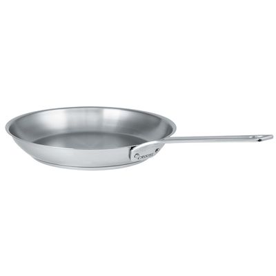 Cristel 1826 Collection 11" Stainless Steel Frying Pan, Made in France, 18/10 Stainless Steel, 3-Ply Construction, Double Riveted Fixed Handle, Oven and Dishwasher Safe
