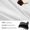 100% Blackout Curtains 144 inches Long White Linen Curtains & Drapes for Bedroom, 2 Panels Set Back Tab Living Room Darkening Full Black Out Window Curtain Panels Rod Pocket, 12 FT Ivory White view 4