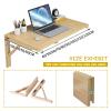 Gaommini Fold-Down Workbench Computer Table, Folding Foldable Breakfast Dining Bar Table, Wood Wall Mounted Drop-Leaf Table for Laundry Room Home Office Kitchen Bathroom (Size : L50xW30cm/L20xW12in) view 2