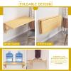 Gaommini Fold-Down Workbench Computer Table, Folding Foldable Breakfast Dining Bar Table, Wood Wall Mounted Drop-Leaf Table for Laundry Room Home Office Kitchen Bathroom (Size : L50xW30cm/L20xW12in) view 3