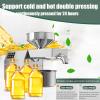 Electric Oil Press Machine,Cold Hot Press All Stainless Steel Oil Extractor,820W Food Grade Automatic Oil Extractor for Commercial Home,Peanut Sesame Canola Coconut Sunflower Seeds,110V view 2
