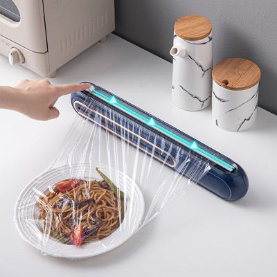 NPQPNAFC Cling Film Cutter Dispenser, Reusable Food Wrap Cutter,Magnetic Plastic Wrap Dispenser ?for Kitchen Drawer,Hangable and Easily Fits In Drawe Cutting (Color : Onecolor, Size : 38x5x6cm)