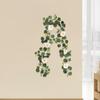 Artificial Eucalyptus Garland with Flowers Green Leaf Vines Fake Floral Vines Wedding Vine Floral Garland for Wedding Home Party Tabletop Decoration - 175CM view 2