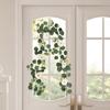 Artificial Eucalyptus Garland with Flowers Green Leaf Vines Fake Floral Vines Wedding Vine Floral Garland for Wedding Home Party Tabletop Decoration - 175CM view 4