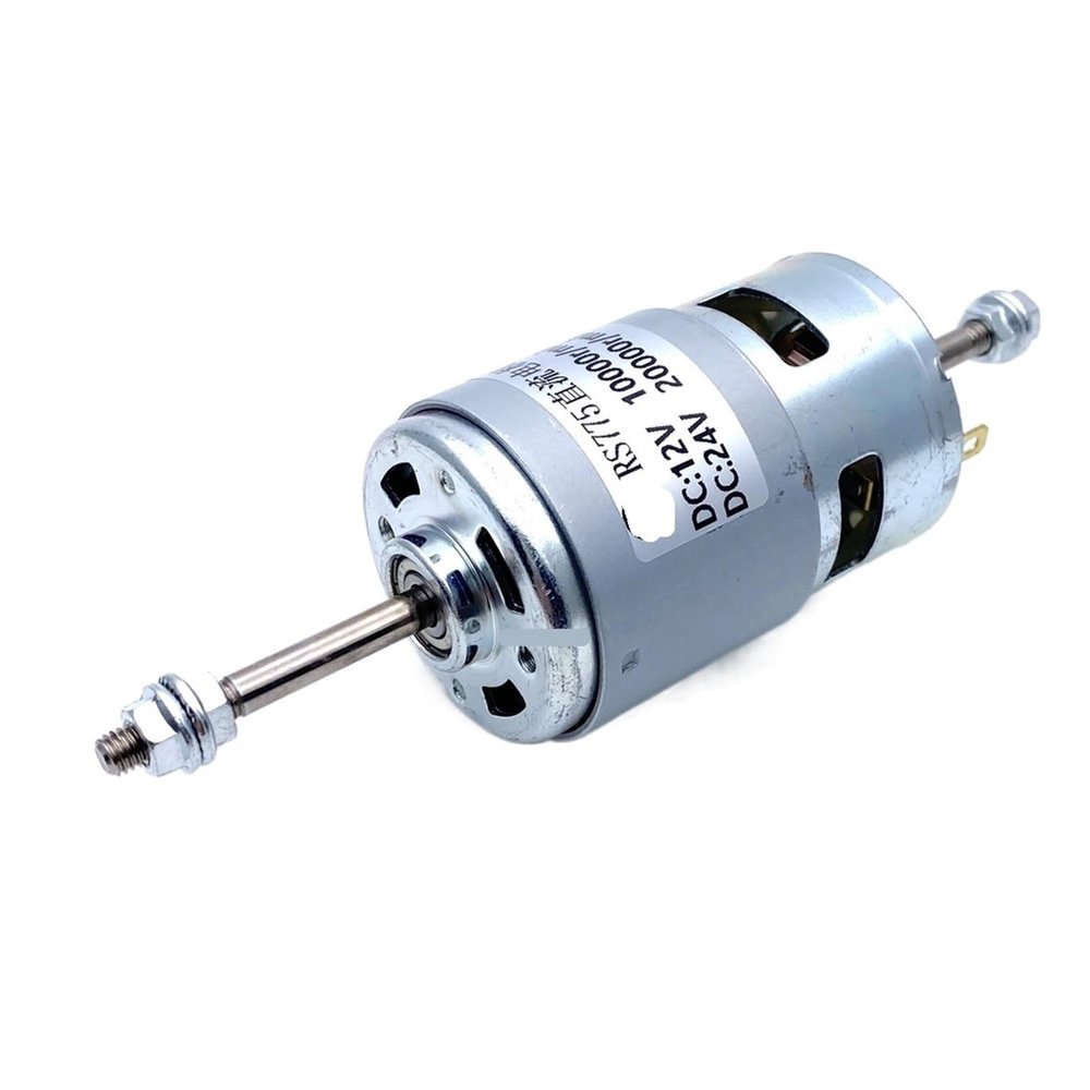 ADPVRLUQ Dual Bearing 775 DC Motor 12V 24V Dual Shaft Thread 40MM 3000RPM 20000RPM 10000RPM (Size : 13000rpm, Color : 12V)