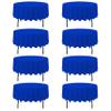 BRILLMAX 8 Pack Royal Blue Round Tablecloths 90 Inch for 60 Tables - 150 GSM Polyester Fabric, 15" Standard Drop, Water, Stain & Wrinkle Resistant Cloth Cover for Wedding Reception Banquet Dining view 1