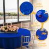 BRILLMAX 8 Pack Royal Blue Round Tablecloths 90 Inch for 60 Tables - 150 GSM Polyester Fabric, 15" Standard Drop, Water, Stain & Wrinkle Resistant Cloth Cover for Wedding Reception Banquet Dining view 3