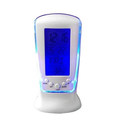 COKYIS Multifunction Calendar Temperature Digital Alarm Clock with Blue Back Light Electronic Calendar Thermometer Led Clock with Time