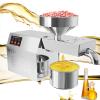 820W Cold Hot Press Seed Oil Extractor,Electric All Stainless Steel Oil extractor,Organic Oil Press Machine for Commercial Home Kitchen,Peanut Sesame Canola Coconut Sunflower Seeds,220V view 1