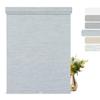 BERISSA Blackout Roller Shades for Windows Cordless with Cassette Valance, Striped Jacquard Fabric Roller Window Blinds UV Protection Thermal Insulation for Bedroom Home Office, Blue Gray,67"W x 60"H view 1