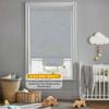 BERISSA Blackout Roller Shades for Windows Cordless with Cassette Valance, Striped Jacquard Fabric Roller Window Blinds UV Protection Thermal Insulation for Bedroom Home Office, Blue Gray,67"W x 60"H view 3