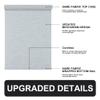 BERISSA Blackout Roller Shades for Windows Cordless with Cassette Valance, Striped Jacquard Fabric Roller Window Blinds UV Protection Thermal Insulation for Bedroom Home Office, Blue Gray,67"W x 60"H view 4