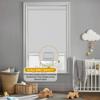 BERISSA Blackout Roller Shades for Windows Cordless with Cassette Valance, Striped Jacquard Fabric Roller Window Blinds UV Protection Thermal Insulation for Bedroom Home Office, White,71" W x 52" H view 3