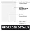 BERISSA Blackout Roller Shades for Windows Cordless with Cassette Valance, Striped Jacquard Fabric Roller Window Blinds UV Protection Thermal Insulation for Bedroom Home Office, White,71" W x 52" H view 4