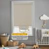 BERISSA Blackout Roller Shades for Windows Cordless with Cassette Valance, Striped Jacquard Fabric Roller Window Blinds UV Protection Thermal Insulation for Bedroom Home Office, Beige,79" W x 52" H view 3