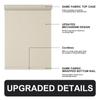 BERISSA Blackout Roller Shades for Windows Cordless with Cassette Valance, Striped Jacquard Fabric Roller Window Blinds UV Protection Thermal Insulation for Bedroom Home Office, Beige,79" W x 52" H view 4