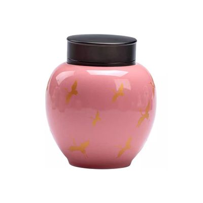 Tea Jars Tea Cans Household Double-layer Aluminum Lid Sealed Cans Pu'er Tea Storage Cans Ceramic Tea Warehouse Tea Storage Containers with Lids