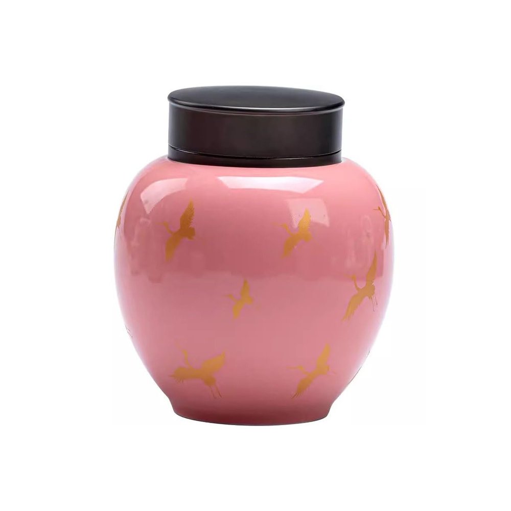 Tea Jars Tea Cans Household Double-layer Aluminum Lid Sealed Cans Pu'er Tea Storage Cans Ceramic Tea Warehouse Tea Storage Containers with Lids