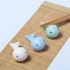 EDCWDTYYEC Chopstick Holder 6 Pieces of Ceramic Dolphin Chopstick Rest Cartoon Chopsticks Chopsticks Pillow Chopstick Rest Racks (Color : Green) view 2