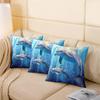 Feelyou Dolphin Throw Pillow Covers 22"x22" Set of 2 Cute Ocean Animal Decorative Pillowcase for Sofa Couch Sea Creatures Cushion Cover Underwater Animal Outdoor Pillows Covers Jumping Dolphins view 2