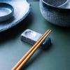EDCWDTYYEC Chopstick Holder 2 Pieces of Square Chopstick Rest Small Tray for Chopsticks Pillow Restaurant Household Chopstick Rest Racks (Color : and) view 3