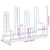 vidaXL Bicycle Stand for 4 Bikes Floor, Bicycle Bike Stand, Bike Floor Stand for Garage Warehouse School, Freestanding Galvanized Steel view 2