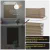 BERISSA Top Down Bottom Up Blackout Cellular Shades,Free-Stop Cordless Honeycomb Blinds for Windows,Window Blinds with Thermal Insulated UV Protection. Easy to Install. Brown. 32" W x 48" H view 3