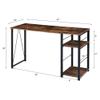 BOWERY HILL Wooden Top Writing Desk in Weathered Oak and Black view 3