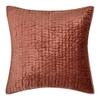 Pemberly Row 26x26 Velvet and Solid Cotton Euro Sham in Terracotta Orange view 1