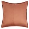 Pemberly Row 26x26 Velvet and Solid Cotton Euro Sham in Terracotta Orange view 2
