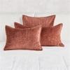 Pemberly Row 26x26 Velvet and Solid Cotton Euro Sham in Terracotta Orange view 3