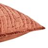 Pemberly Row 26x26 Velvet and Solid Cotton Euro Sham in Terracotta Orange view 4