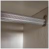 LXLZYXSF 12inch-80inch RV Clothes Hanging Rod, Oval Wardrobe Pole Aluminum, Closet Hanger Bars with 2 Sockets & Screws, Bedroom Checkroom Armoires Rods (Color : Silver, Size : 46in/116.8cm L) view 1