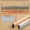 LXLZYXSF 12inch-80inch RV Clothes Hanging Rod, Oval Wardrobe Pole Aluminum, Closet Hanger Bars with 2 Sockets & Screws, Bedroom Checkroom Armoires Rods (Color : Silver, Size : 46in/116.8cm L) view 3