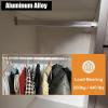 LXLZYXSF 12inch-80inch RV Clothes Hanging Rod, Oval Wardrobe Pole Aluminum, Closet Hanger Bars with 2 Sockets & Screws, Bedroom Checkroom Armoires Rods (Color : Silver, Size : 46in/116.8cm L) view 4