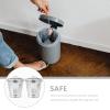 Ciieeo 2pcs Galvanized Iron Trash Can Lid Storage Small Desk Top Trash Bucket Countertop Garbage Holder Office view 4
