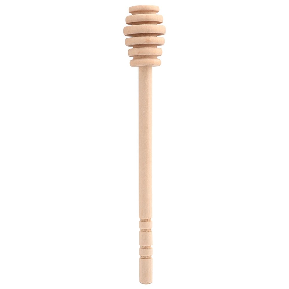 FLEXMAN 50Pcs Honey Dipper Sticks, Wooden Honey Mixing Stirrer, Honey Stirrer Stick for Honey, Syrup, Molasses or Viscous Liquid, Wedding Party Gift (Take Honey King Slotting 16CM)