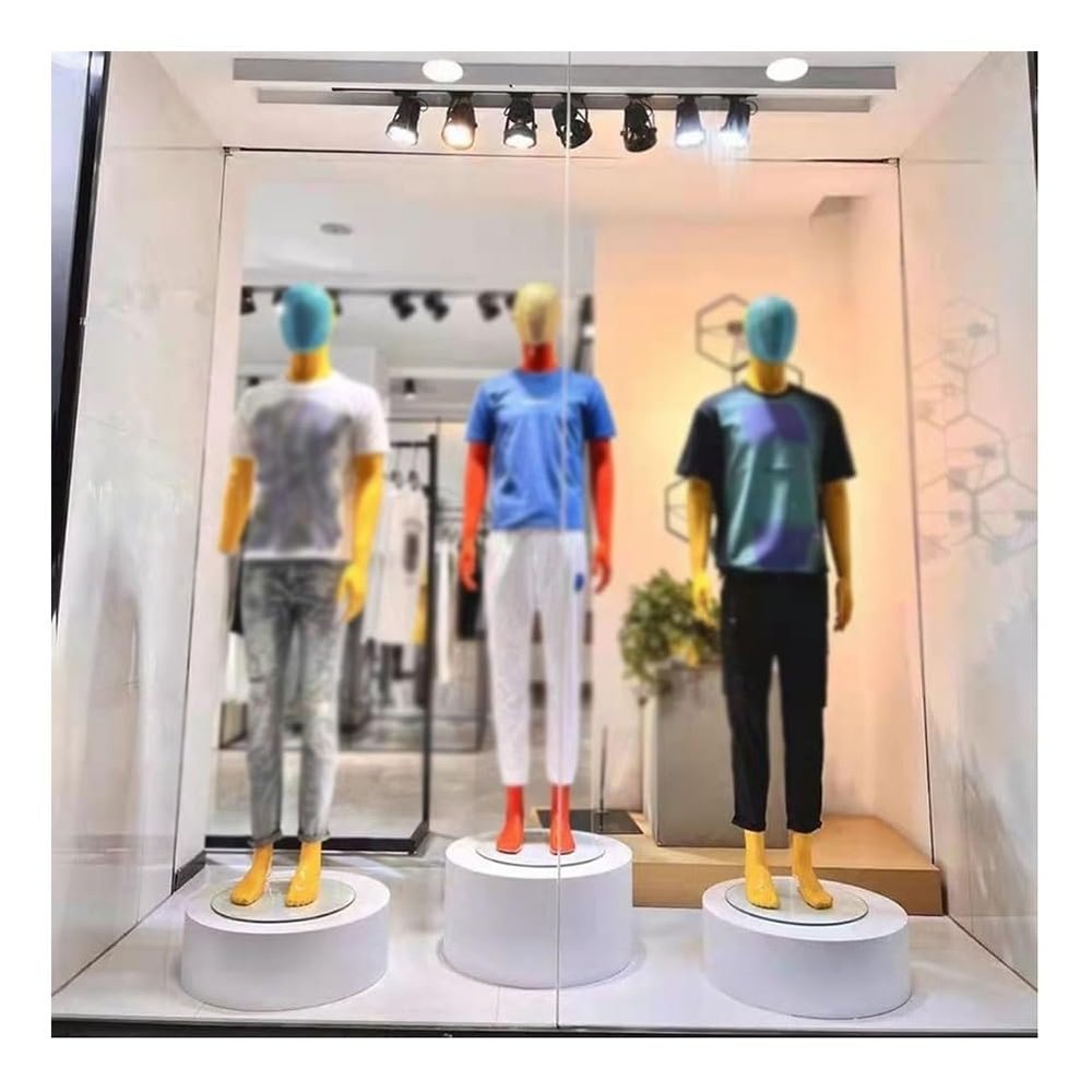 Rygcrud Display Risers for Clothing Store & Boutiques & Bridal Shop, Cylinder Pedestal Stands Boxes Platform Base Plinths for Mannequin/Shoe/Bags/Figures Show (Color : White, Size : 19.7x5.9in)