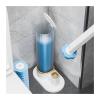 Disposable Toilet Brush Wall-Mounted Cleaning Tool for Bathroom Replacement Brush Head Toilet Cleaning Brush Set Household Brush (Color : Gray Set 1) view 3
