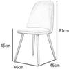 Modern Dining Room Chairs Living Accent Chair Set, Kitchen Set of 4 Kitchen Dining Chairs Soft Velvet Reception Chair Lounge Living Room Chair with Strong Black Metal Legs Chairs ( Color : Purple ) view 2