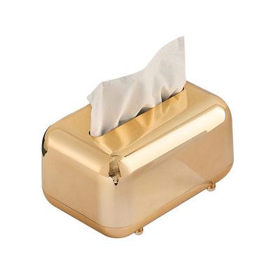 ZHIQISHI Napkin Organizer Cover,Covers for Tissue.Tissue Box Cover,Square Tissue Box Cover with Magnetic Switch,Decorative Tissue Box Holder,Desktop tisue Storage Box (Color : Gold)