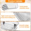 8 inch Air Fryer Rack, 3 Layer 8" Square Air Fryer Grill Rack, Stainless Steel Dehydrator Rack, Stackable Air Fryer Basket w/8 Silicone Feet 1 Anti-Scald Clip, Air Fryer Accessories for Baking Cooking view 3