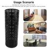 Heayzoki Umbrella Stand, Umbrella Holder for Entryway, Round Proof Hollow Metal Umbrella Holder Bin for Home Entryway (Black) view 4