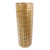 Heayzoki Umbrella Stand, Umbrella Holder for Entryway, Round Proof Hollow Metal Umbrella Holder Bin for Home Entryway (Gold) view 2