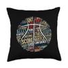 Basketball Quotes Word Cloud Funny Hoops Baller Basketball Throw Pillow view 1