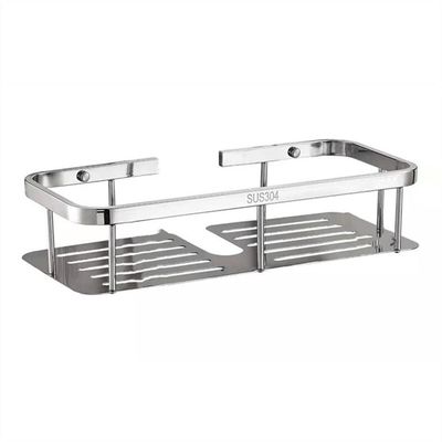 ANNBKA Shower Shelf Racks Stainless Steel Bathroom Shelf, Wall-Mounted Storage Rack Home Organizer, Bath Shower Rack Bathroom Accessories Shower Caddy (Color : Silver 45cm)