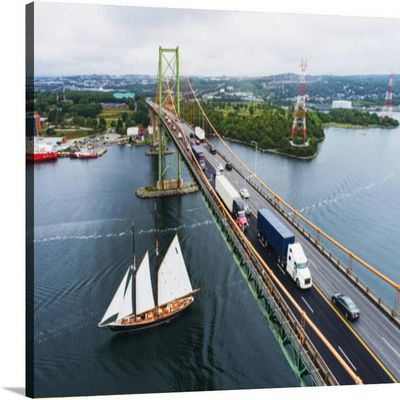 TIGTMULERLY Trucking Over Sailing Canvas Wall Art Decor Paintings Pictures for Bedroom Wall Decor Above Bed Living Room Wall Decoration Bathroom Office Artwork