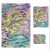 3 Piece Bath Towel Set, Modern Marble Towels Set for Bathroom Soft Bath Shower Towels Absorbent Bathroom Towels Set ( 1 Bath Towel, 1 Hand Towel, 1 Washcloth ) Abstract Geometric Art Multi-Color view 1